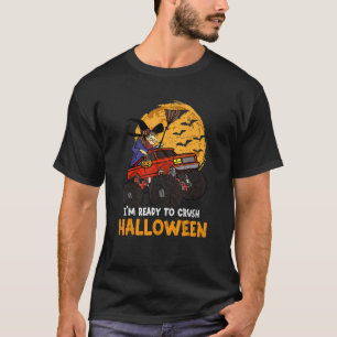 Camiseta Halloween Skeleton Zombie Riding Monster Truck Vam