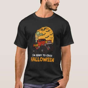 Camiseta Halloween Skeleton Zombie Riding Monster Truck Vam