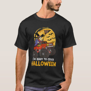 Camiseta Halloween Skeleton Zombie Riding Monster Truck Vam
