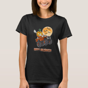 Camiseta Halloween Skeleton Zombie Riding Monster Truck Vam