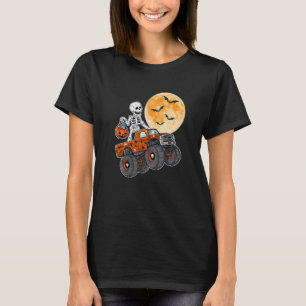Camiseta Halloween Skeleton Zombie Riding Monster Truck Vam