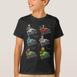 Camiseta Halloween Skeleton Zombie Riding Monster Truck Vam