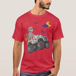 Camiseta Halloween Skeleton Zombie Riding Monster Truck Vam