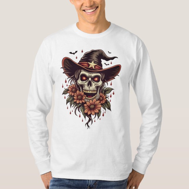 Camiseta Halloween Skull (Anverso)