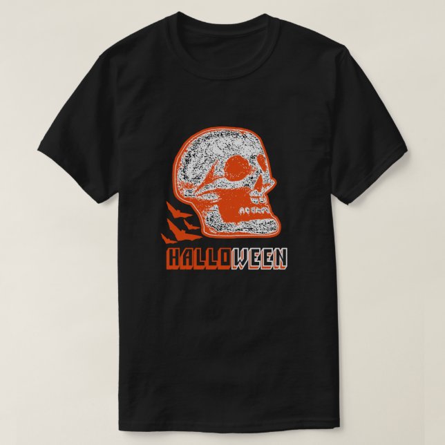 CAMISETA HALLOWEEN SKULL (Diseño del anverso)