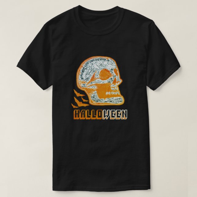 Camiseta HALLOWEEN SKULL (Diseño del anverso)