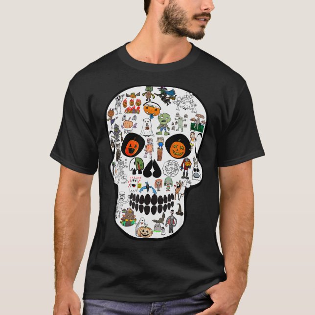 Camiseta Halloween Skull 2025  (Anverso)