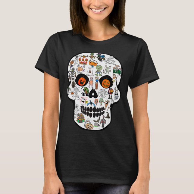 Camiseta Halloween Skull 2025  (Anverso)