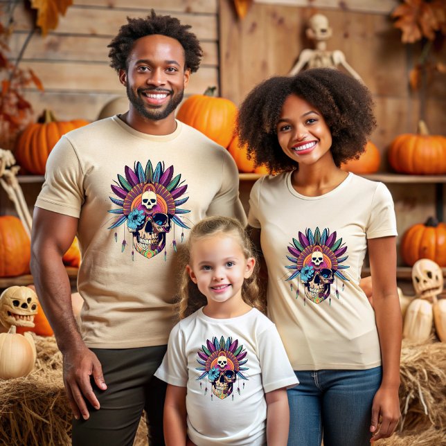 Camiseta Halloween skull, beauty in the darkness of life (Subido por el creador)