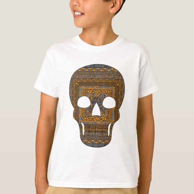 Camiseta Halloween Skull Kid's and Baby Light Shirt (Anverso)