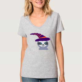 Camiseta Halloween Sloth en el Gorra de Brujas