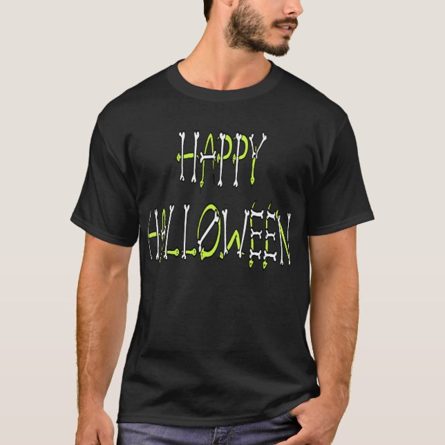 Camiseta Halloween Snakes and Bones Text (Anverso)