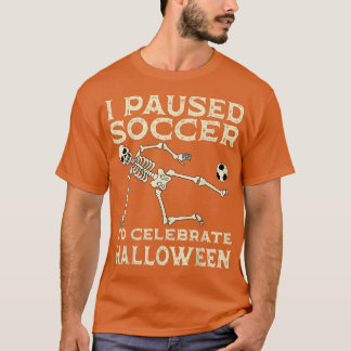 Camiseta Halloween Soccer Ball Skeleton Player Sport All Ha