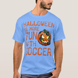 Camiseta Halloween Soccer Player Ball Pumpkin Team Sport T-