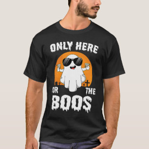 Camiseta Halloween Sólo Aquí Para El Beber De Boos Bourbon