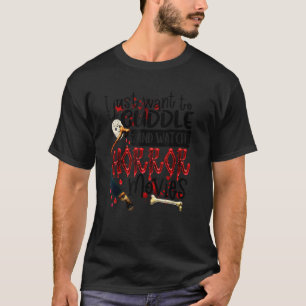 Camiseta Halloween Solo Quiero Acurrucarme Y Ver Películas 