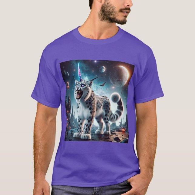 Camiseta Halloween Space Snow Leopard Unicorn Mouse Pad (Anverso)