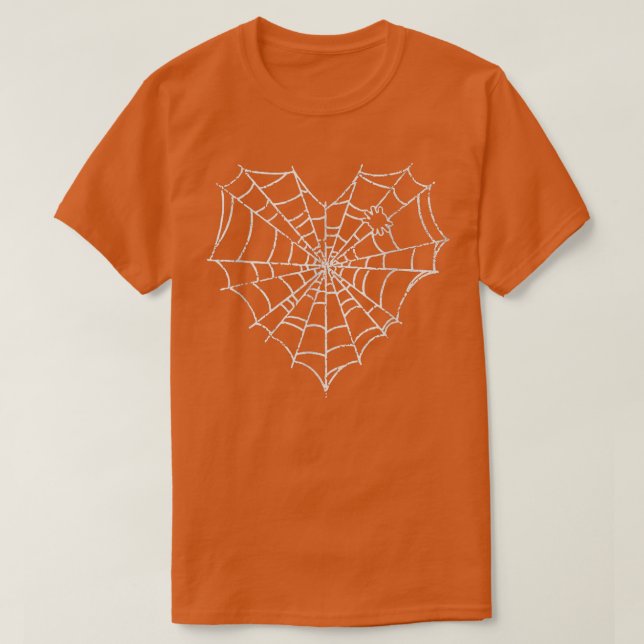 Camiseta Halloween Spider Web Costume Cute Heart Spider Web (Diseño del anverso)