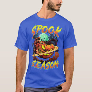 Camiseta Halloween Spook Season Astronauta Pumpkin Planet