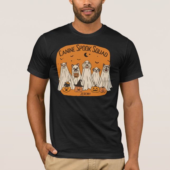 Camiseta Halloween Spook Squad dorky dogs ghokins (Anverso)