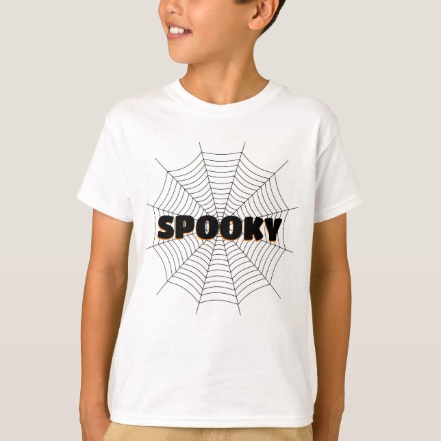 Camiseta Halloween Spookan con telaraña negra (Anverso)
