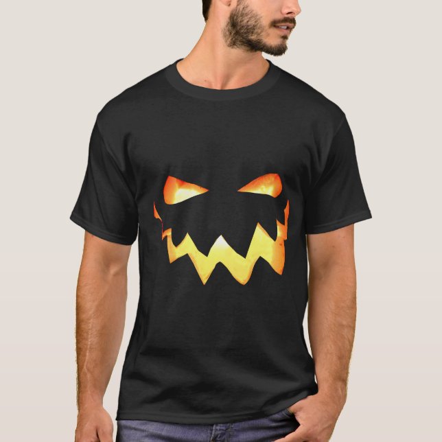 Camiseta Halloween Spookee GIGHT Pumpkin Face Black (Anverso)
