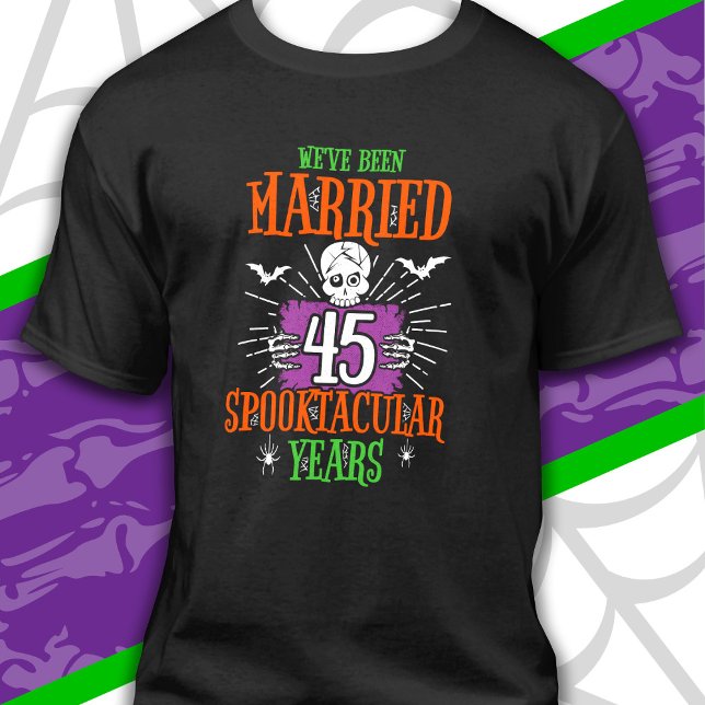 Camiseta Halloween Spooktacular 45º aniversario Boda (Subido por el creador)