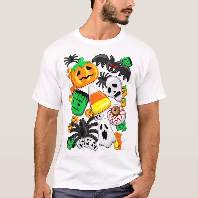 Camiseta Halloween Spooky Candies Fiesta (Anverso)