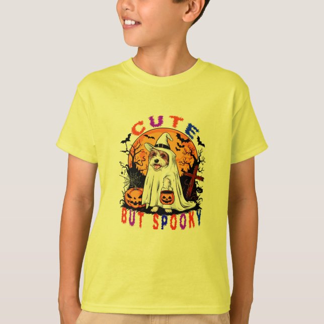 Camiseta Halloween Spooky Cute Dog Artwork para amantes de  (Anverso)