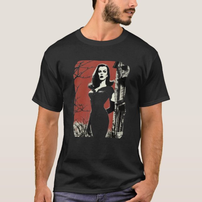 Camiseta Halloween Spooky Gothic Vampire Witch Horror Fans (Anverso)