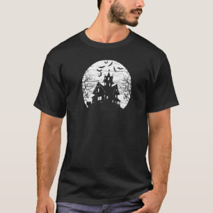 Camiseta Halloween Spooky Haunted House Creepy Full Moon