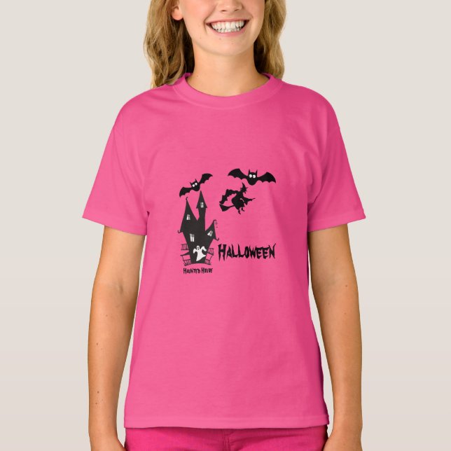 Camiseta Halloween Spooky Haunted House Kids (Anverso)
