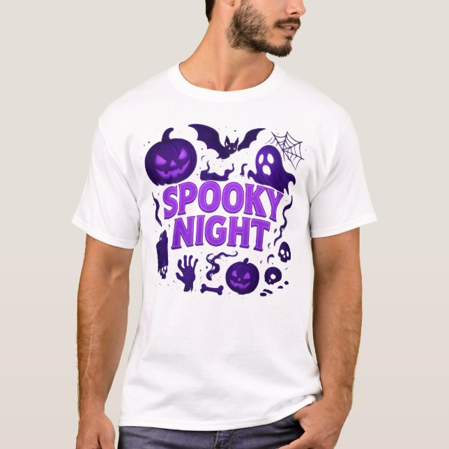 Camiseta Halloween Spooky Night Unique Cloex Unisex (Anverso)