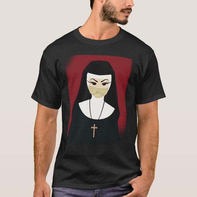 Camiseta Halloween Spooky Nun Scary Nun Halloween Kids Girl (Anverso)