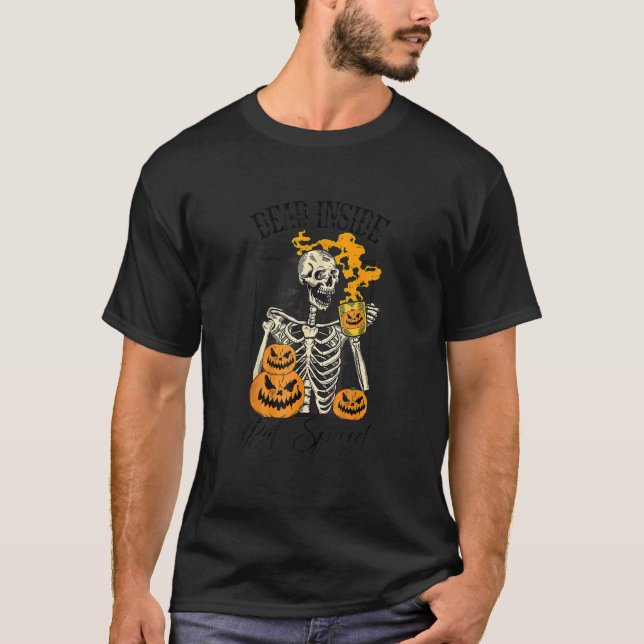 Camiseta Halloween Spooky Pumpkin Latte Spice muerta dentro (Anverso)