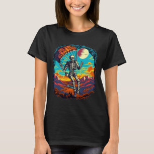 Camiseta Halloween Spooky Skeleton Parapente Skydiving