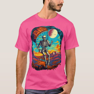 Camiseta Halloween Spooky Skeleton Parapente Skydiving