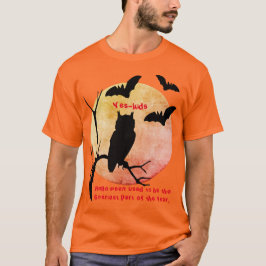 Camiseta Halloween Spooky Thoughts - Bats Moon Owl