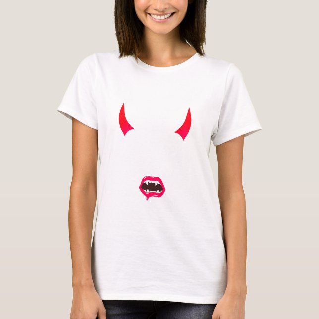 Camiseta Halloween Spooky Vampis Creepe Cuernos Zombie (Anverso)