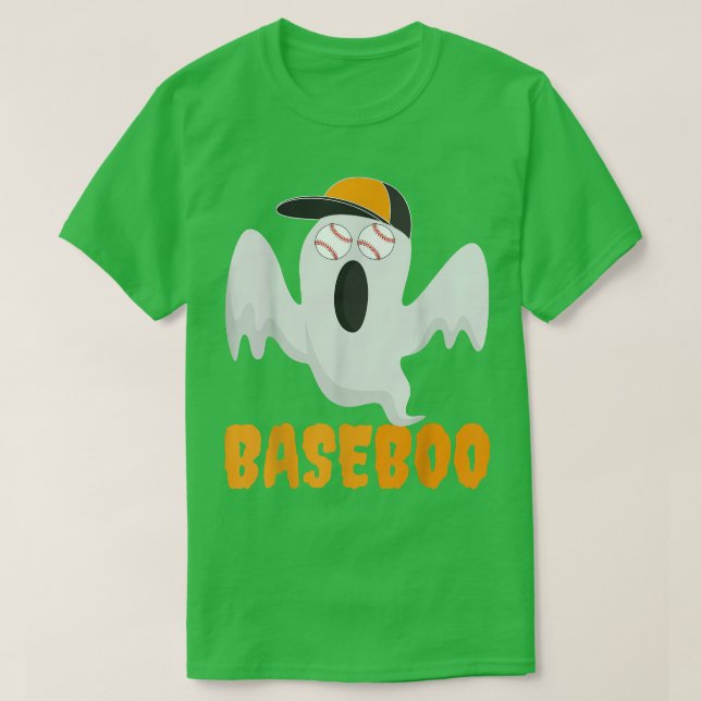 Camiseta Halloween Sport Cute Boo Ghost Baseball Players Fu (Diseño del anverso)