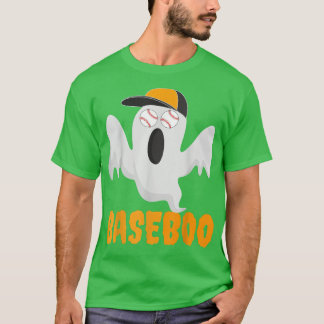 Camiseta Halloween Sport Cute Boo Ghost Baseball Players Fu