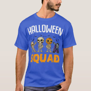 Camiseta Halloween Squad Lazy Costume Mummy Skeleton Pumpki