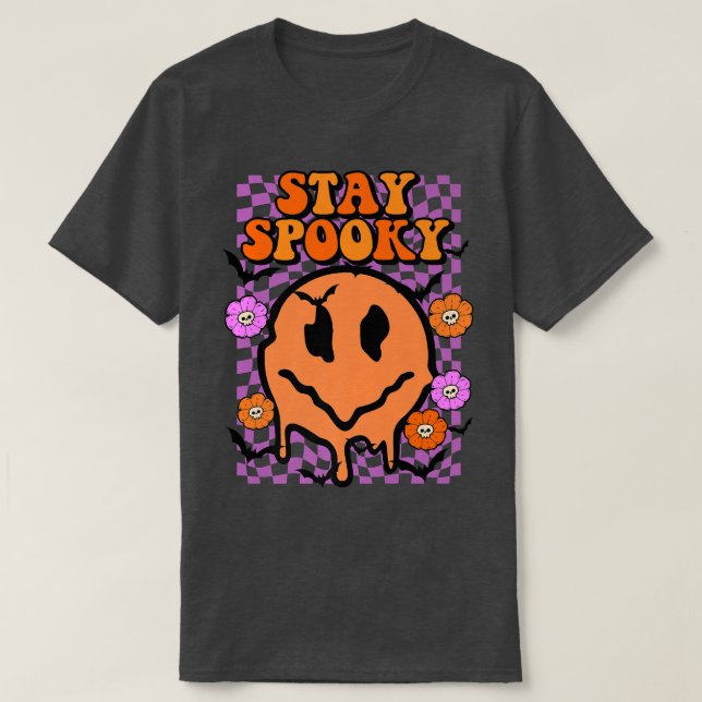 Camiseta Halloween Stay Spooky Melding Face Premium (Diseño del anverso)