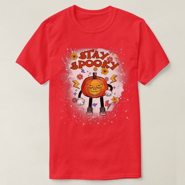 Camiseta Halloween Stay Spooky Scary Jack o Lantern Premium (Diseño del anverso)