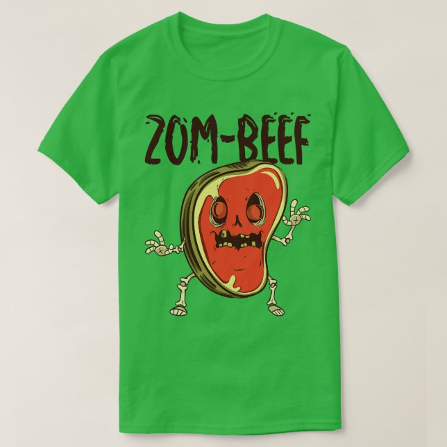 Camiseta Halloween Steak Meat Lover Beef Zombie Monstruo (Diseño del anverso)