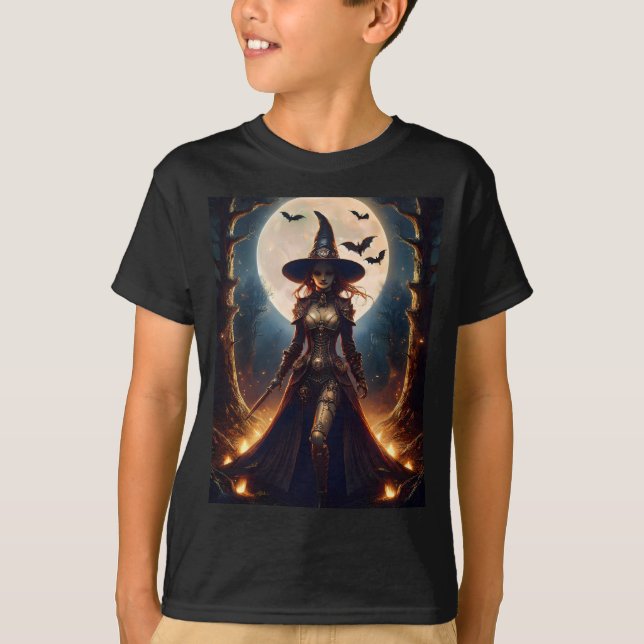 Camiseta Halloween Steampunk Forest Witch (Anverso)
