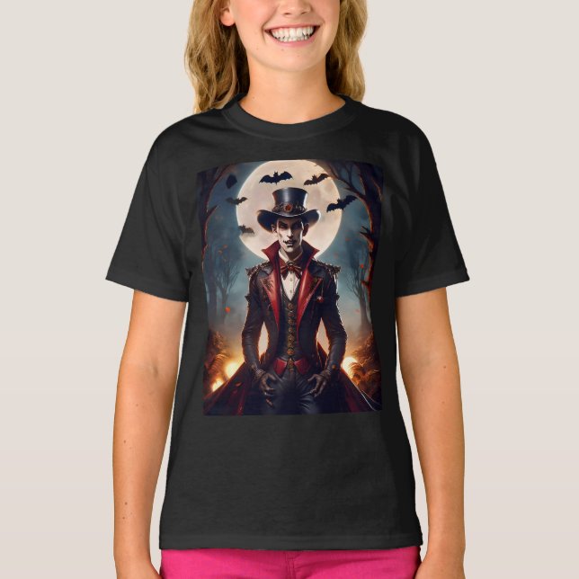 Camiseta Halloween Steampunk Gótico Zombie Vampiro (Anverso)