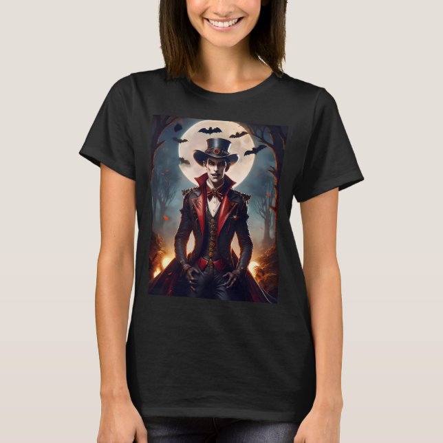 Camiseta Halloween Steampunk Gótico Zombie Vampiro (Anverso)