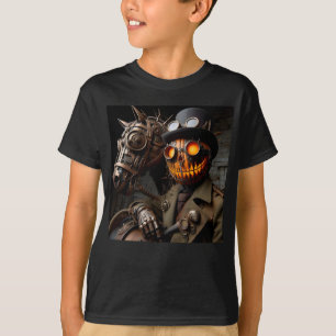 Camiseta Halloween Steampunk Jack-O-Lantern Horseman