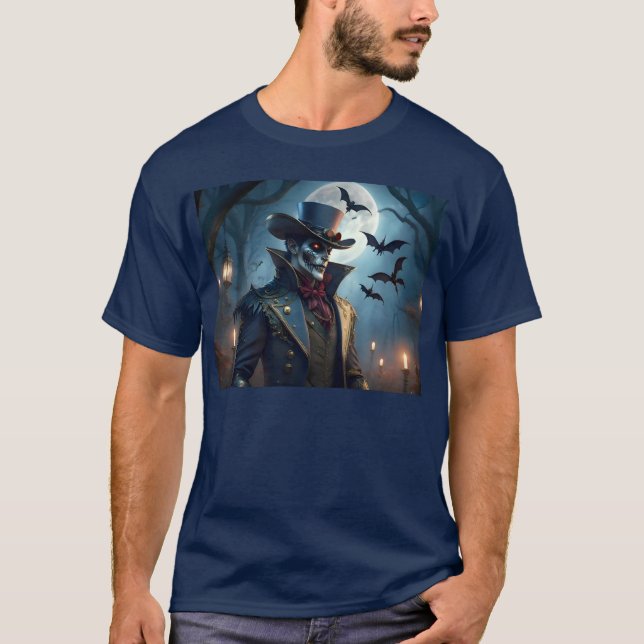 Camiseta Halloween Steampunk Sureño Caballero Zombie (Anverso)
